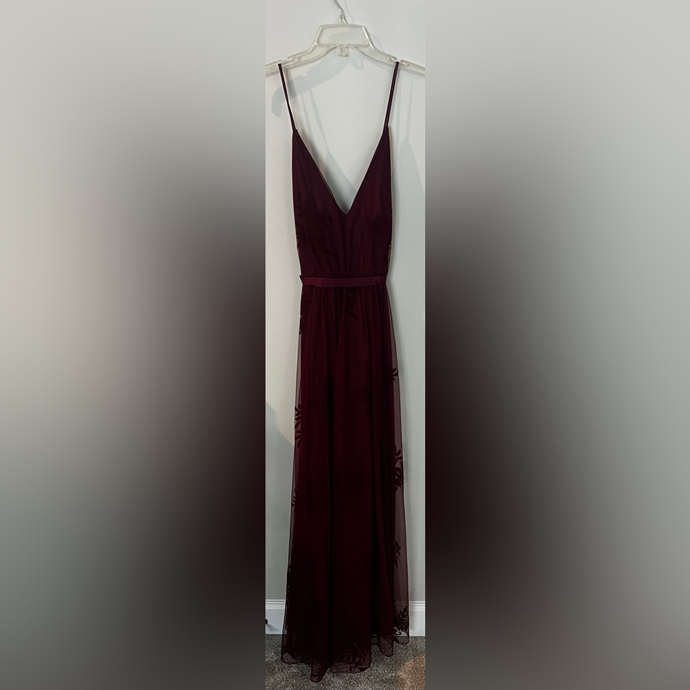 Elegant Burgundy Gown